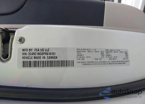 2023 Chrysler Pacifica Touring L from USA, damaged, VIN 2C4RC1BG0PR616151